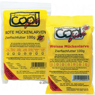 Cool Fish Frostfutter rote & weisse Mueckenlarven - 30 x 100 g