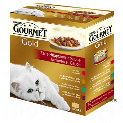 Gourmet Gold Vielfalt 8 x 85 g - Délicatesse en Sauce