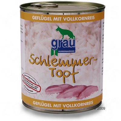 Grau Schlemmertoepfe 6 x 800 g - Gefluegel mit Vollkornreis
