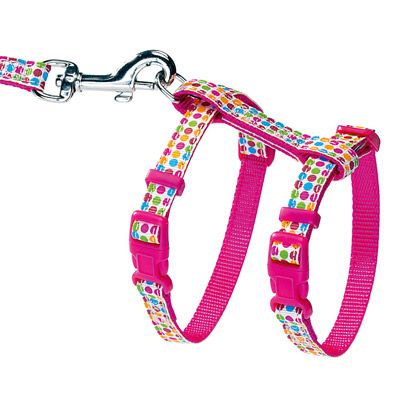 Hunter Puppy & Kitten Harness Lead Pink Seventies Harness & Lead Hunter Puppy & Kitten Harness Lead Pink Seventies Harness & Lead
