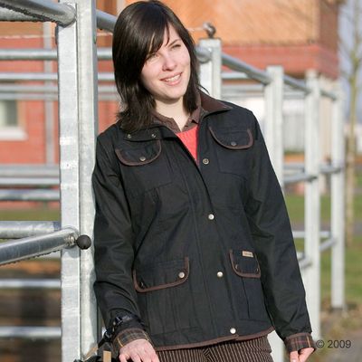 USG Wachsjacke fuer Damen schwarz/braun - schwarz Gr. XS
