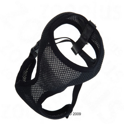 Harnais souple pour chien, noir- taille L : tour de ventre 43 - 59 cm