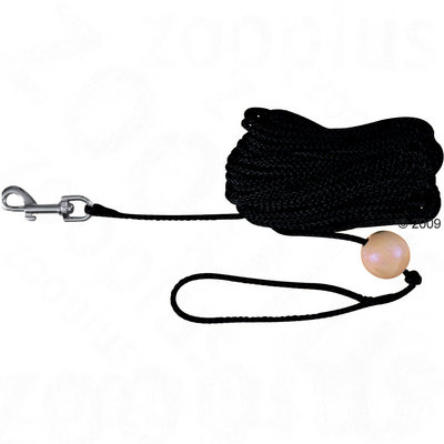 Longe pour chien Trixie, avec boule en bois- L 1500 x l 0,6 cm