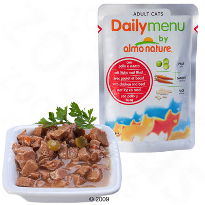 Sachets fraîcheur Almo Nature Daily Menu 6 x 70 g- poulet & b