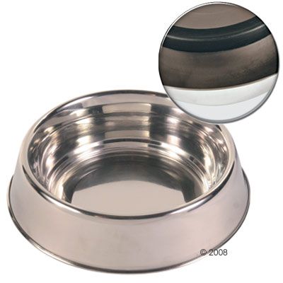 Stainless Steel Bowl with Rubber Base Ring - 0.45 l ? 14 cm