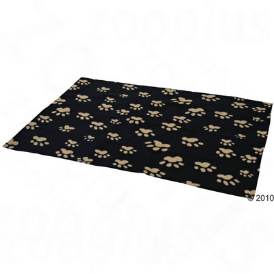 Couverture polaire pour chien Barney- beige à motifs noirs