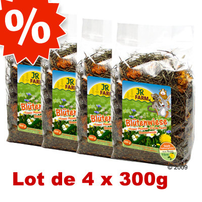 Fleurs de prairies pour rongeur JR Farm, en lot- 4 x 300 g (fleurs de prairie)
