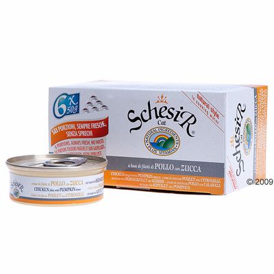 Schesir Small Natural 6 x 50 g - Thunfisch mit Reis