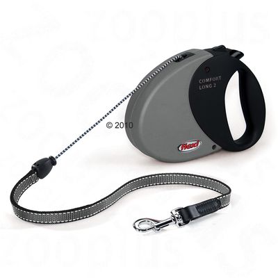 Dog Lead Flexi Comfort Long Medium - 8 m - anthracite