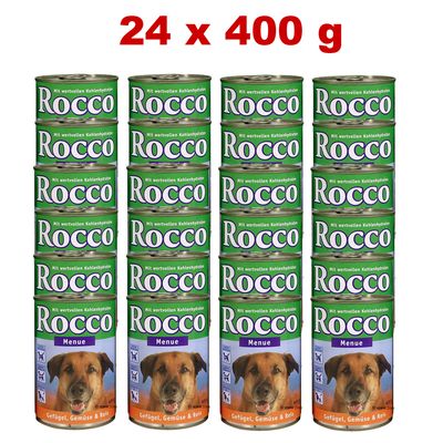 Rocco Menu 24 x 400 g Economy Pack - Beef Vegetables & Rice