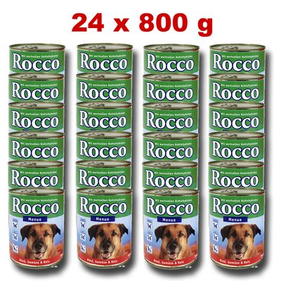 Rocco Menu 24 x 800 g Economy Pack - Beef Vegetables & Rice