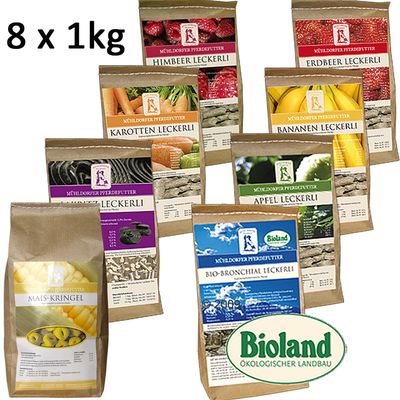 Muehldorfer Leckerlis Probierset 8 x 1kg verschiedene Sorten - 8 x 1 kg