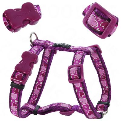 Red Dingo Hundegeschirr Breezy Love - lila - Groesse L 53 - 87 cm Brustumfang