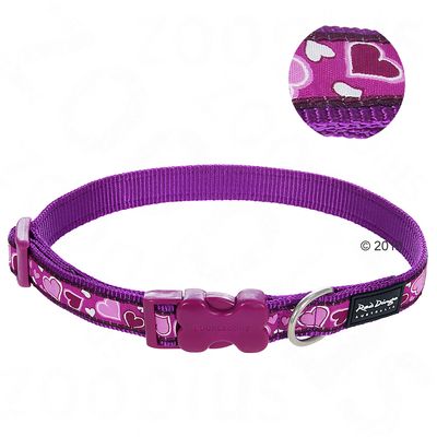 Red Dingo Halsband Breezy Love Purple - Groesse M 30 - 45 cm Halsumfang, 18 mm breit
