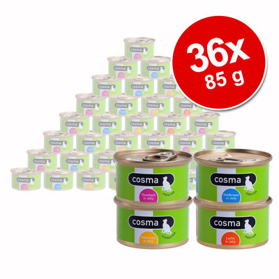 Lot économique Cosma Original en gelée 36 x 85 g- saumon