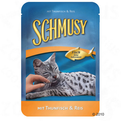 Lot  économique Schmusy poisson 24 x 100 g- thon & sardines