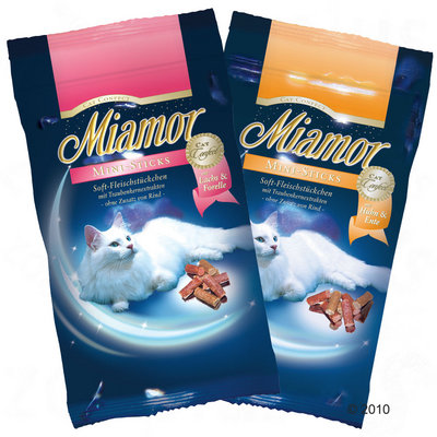 Mini bâtonnets pour chat Miamor Cat Confect- lot de 3 x 50 g, poulet & canard