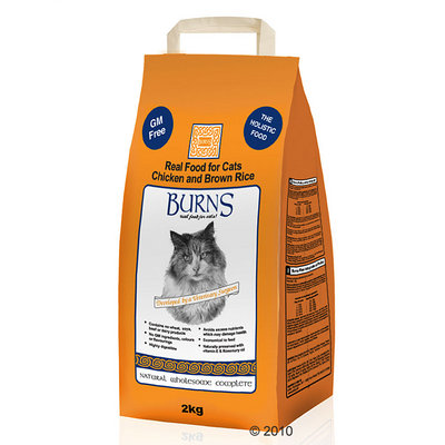 Croquettes pour chat Burns, poulet & riz brun- 2 x 7,5 kg