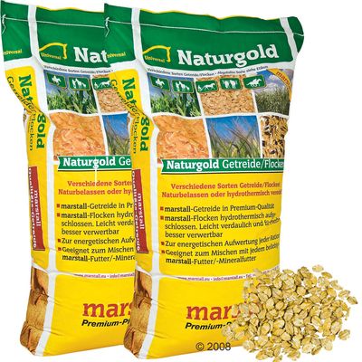Marstall Gerste geflockt Pferdefutter - Doppelpack 2 x 20 kg