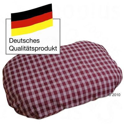 Dinkelkissen purpur kariert - L 80 x B 50 x H 15 cm