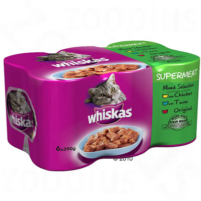 Offre découverte Whiskas Sélection variée 6 x 390 g- sélection variée de viande