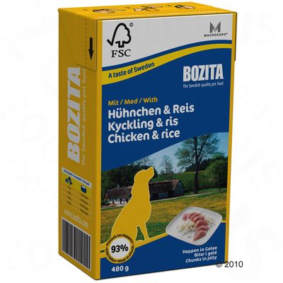 Bozita Happen in Gelee 6 x 480 g - Huehnchen & Reis