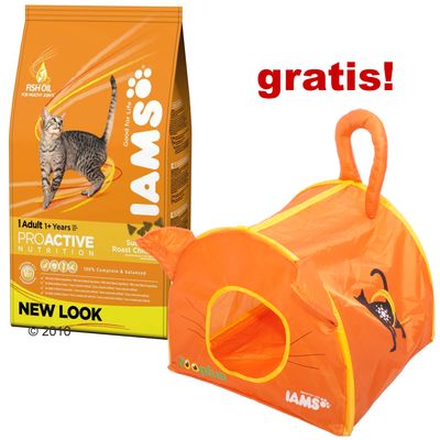 10 kg Iams Trockenfutter + Katzenzelt gratis! – Adult mit viel Seefisch