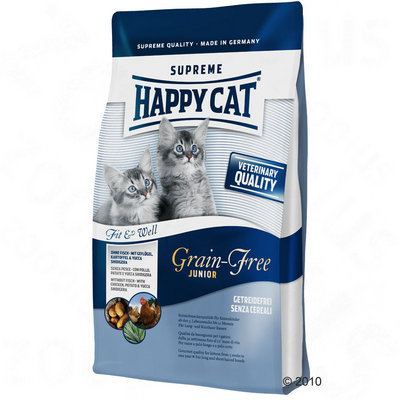 Croquettes pour chaton Happy Cat Fit &Well Grain-Free Junior- 3 x 4 kg