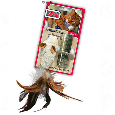 Jouet pour chat avec menthe à chat Kong Feather Mouse- 1 souris