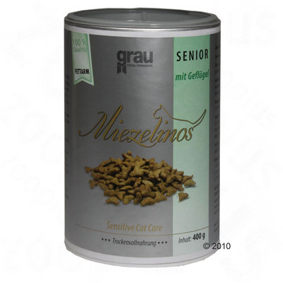 Croquettes Grau Miezelinos Senior, volaille- 3 x 2,5 kg