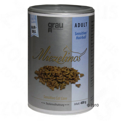 Grau Miezelinos Adult Sensitive Hairball - - 400 g