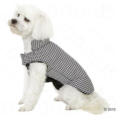 Hundemantel Pepita - schwarz/weiss, 26 cm