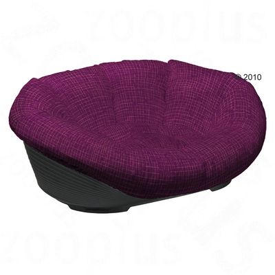 Sofa Cat Basket with Cover - Purple - 59 x 46 x 22.5 cm (L x W x H - with cushio