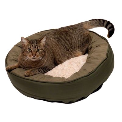 Katzenbett Cozy Oliv - Ø 55 cm, oliv-creme