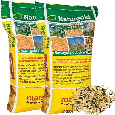 Marstall Schwarz-Gold-Hafer Pferdefutter - Doppelpack 2 x 25 kg