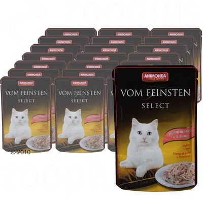 Megapack Animonda vom Feinsten Select 22 x 85 g - Huehnchenfilets & Kaese
