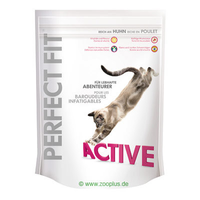 Croquettes pour chat Perfect Fit Active, poulet- 6 x 1,4 kg