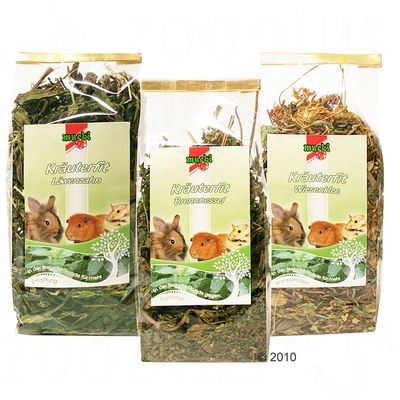 Complément alimentaire pour rongeur et lapin aux 3 plantes- 1 lot de 3 plantes mélangées (trèfle des prés, ortie et pissenlit)