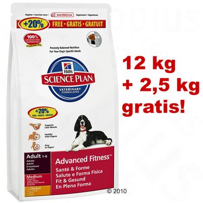 Hill´s Hundefutter 12 kg + 2,5  kg gratis! - Mature Adult Senior Large Breed Huhn