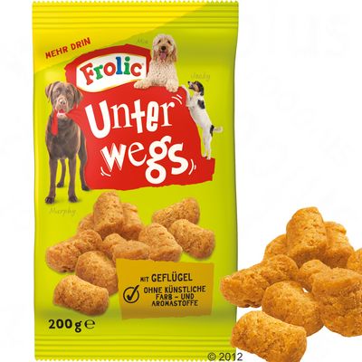 Friandises pour chien Frolic Unterwegs à la volaille- 200 g