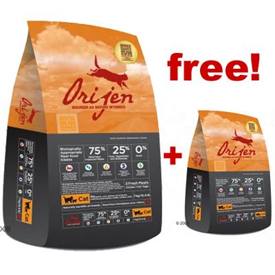7 kg Orijen Cat Food + 400g Bag Free! - 7 kg + 400 g Orijen Cat