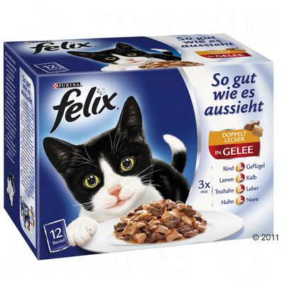 Felix ´´Aussi bon que beau´´´´ doublement délicieux 12 x 100 g- sélection à la viande