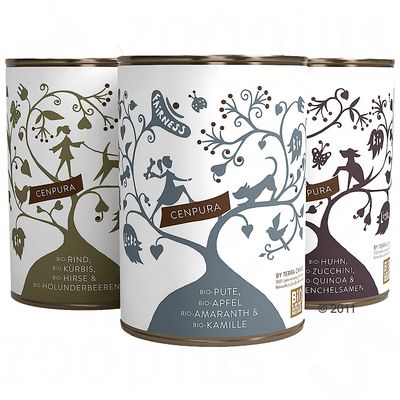 Cenpura Bio Hundefutter 6 x 400 g – Pute, Apfel, Amaranth & Kamille