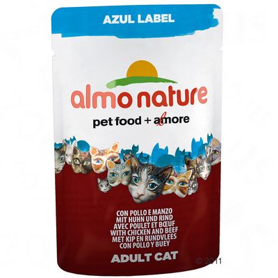 Sachets fraîcheur Almo Nature Azul Label 6 x 70 g- thon & saumon