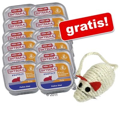 12 x 100 g Integra Protect Nieren + Sisal Kratzmaus gratis! - Pute