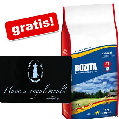Grote zak Bozita + Voerbak placemat King of Dogs GRATIS! - - Active 24/12 (12,5 kg)