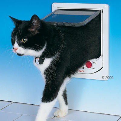 Trixie kattenluik Cat Mate met automatische afsluiting - - inbouwdeuren