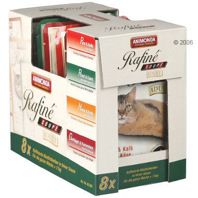 Offre d´essai Animonda Rafiné Soupé 8 x 100 g- 2 x 4 saveurs variées