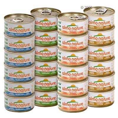 24 x 70 g Almo Nature im Sparpaket - 4 Sorten gemischt II