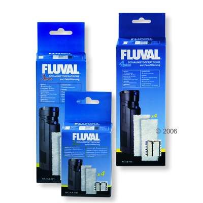 Hagen Fluval Schaumstoffpatrone zur Feinfilterung - 4 Patronen fuer Fluval 3plus